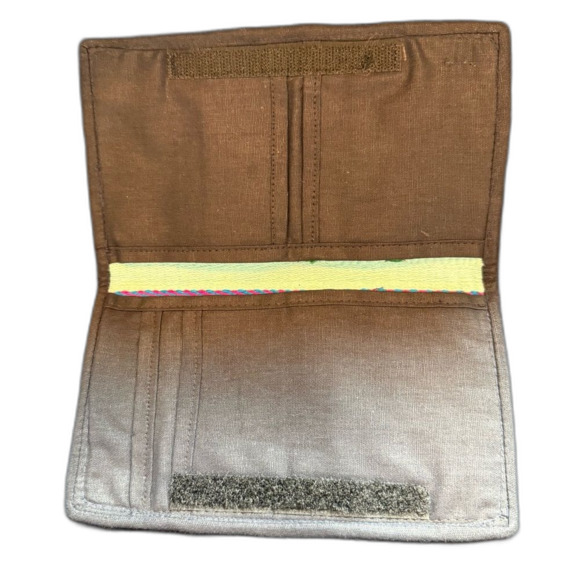 Guatemalan Boho Fabric Wallet Island Palm Tree Beach Money Organizer - Picture 3 of 4